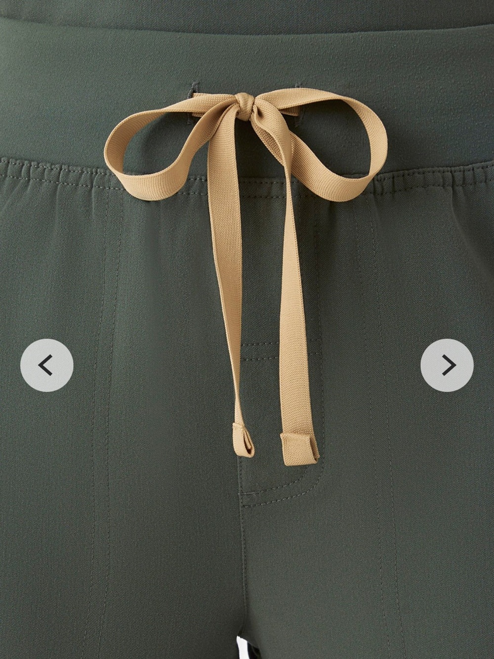 Figs Isabel High-Waisted Wide Leg Scrub Pant - Olive - Picture 6 of 6